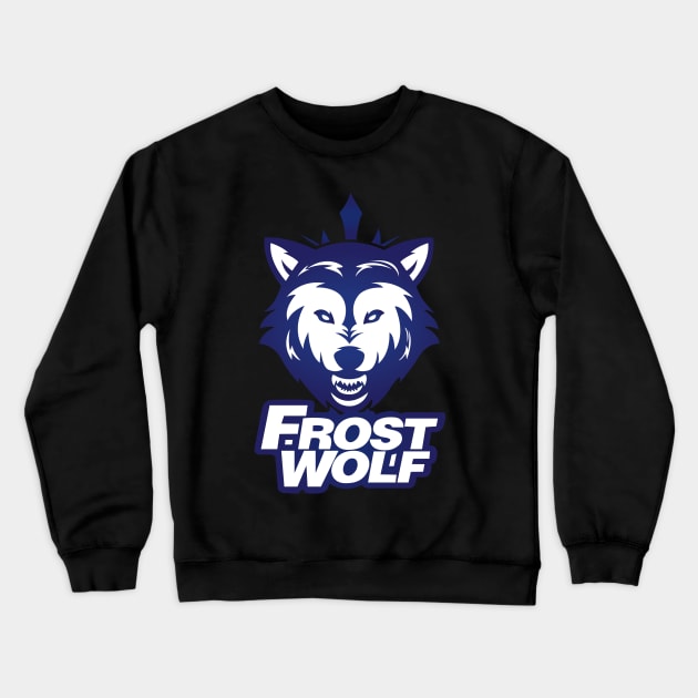 frost wolf glow design Crewneck Sweatshirt by Mens_Passion